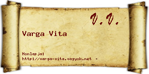 Varga Vita névjegykártya